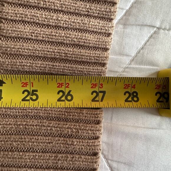 Lauren Ralph Lauren Vintage Fisherman Sweater 90s Y2K Brown Knit Button Shawl 2X - Picture 11 of 11